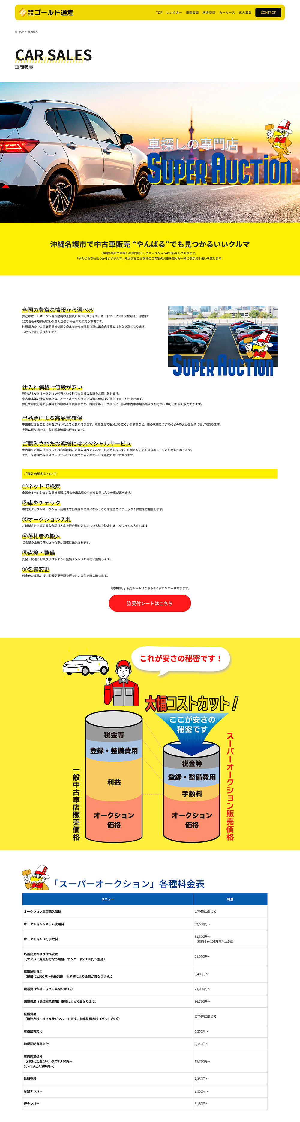 ホームページ制作 ページデザイン下層ページ